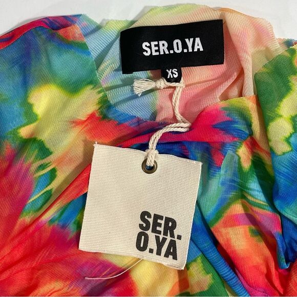NWT SER.O.YA Janey Multicolor Top Size XS Abstract Palm SER. O. YA - Picture 9 of 12